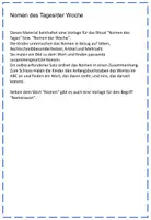Vorschau - Arbeitsblätter - Nomen des Tages / der Woche - Seite 1