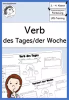 Vorschau - Arbeitsblätter - Verb des Tages / der Woche - Deckblatt