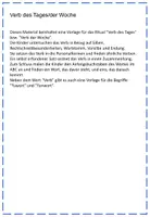 Vorschau - Arbeitsblätter - Verb des Tages / der Woche - Seite 1