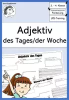 Vorschau - Arbeitsblätter - Adjektiv des Tages / der Woche - Deckblatt