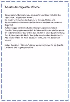 Vorschau - Arbeitsblätter - Adjektiv des Tages / der Woche - Seite 1