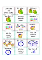 Vorschau - Spiele - Wer hat.....? Ich habe........ Wer hat mehrere davon? Schulsachen und Zahlen - Seite 1