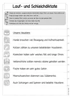 Vorschau - Arbeitsblätter - Lauf- & Schleichdiktat - Haustiere - Seite 3