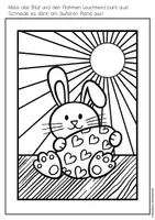 Vorschau - Mal- und Bastelvorlagen - Ausmalbilder: Happy Easter / Frohe Ostern - Seite 1