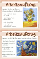 Vorschau - Mal- und Bastelvorlagen - Vincent van Gogh Kunstprojekt | Sonnenblumen und Sternennacht - Seite 2