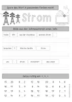 Vorschau - Anderer Materialtyp - Strom für die 1. Klasse (doppelseitige Kopiervorlage) - Seite 1