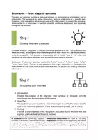 Vorschau - Arbeitsblätter - How to conduct an interview - three steps to success - Deckblatt