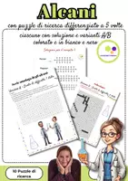 anteprima - Esercizi - Chimica organica | Alcani | Fogli di lavoro con puzzle - Pagina 1