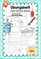 Vorschau - Unterrichtsreihen - Materialpaket - Wörtliche Rede (Übungsheft + Merkplate) - Seite 1