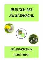 Vorschau - Spiele - Deutsch als Zweitsprache: Frühlingsblumen "Paare finden" - Deckblatt