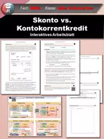 Vorschau - Arbeitsblätter - Lieferantenkredit berechnen: Skonto und Kontokorrentkredit - Deckblatt
