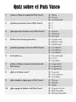Vorschau - Arbeitsblätter - País Vasco – Ficha, Quiz, Imágenes - Seite 1