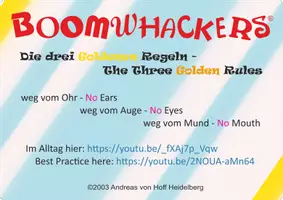Vorschau - Arbeitsblätter - Boomwhackers - Die Goldenen Regeln - Deckblatt