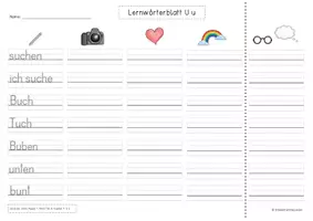 Vorschau - Arbeitsblätter - Lernwörter-Faltblätter zur Fibel „Sprache Stein Papier 1“ - Seite 3