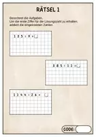 Vorschau - Arbeitsblätter - Oster Escape Room schriftliche Division - Seite 2