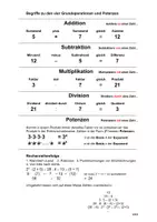 Vorschau - Merkblätter - Begriffe zu den Grundoperationen - Deckblatt