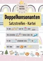 Vorschau - Fördermaterial/Inklusion - Wörter mit Doppelkonsonanten - Satzstreifen - Deckblatt