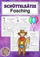 Vorschau - Arbeitsblätter - Schüttelsätze Fasching - Deckblatt