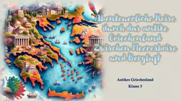 Vorschau - Arbeitsblätter - Zwischen Meeresbrise und Bergluft - Das Leben der antiken Griechen - Deckblatt