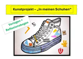Vorschau - Mal- und Bastelvorlagen - Kunstprojekt: "In meinen Schuhen" - Deckblatt