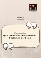Vorschau - Arbeitsblätter - Materialpaket sprachsensibler Fachunterricht: Deutsch - Deckblatt