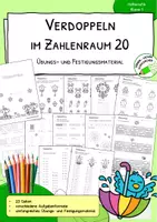 Vorschau - Arbeitsblätter - Verdoppeln im Zahlenraum 20 - Klasse 1 - Unterrichtsmaterial - Deckblatt