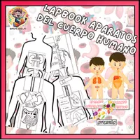 Vista previa - Manualidades / Dibujos para colorear - LAPBOOK APARATOS CUERPO HUMANO 3º de PRIMARIA - Portada