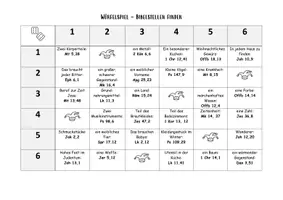 Vorschau - Spiele - Würfelspiel - Bibelstellen finden - Deckblatt
