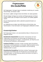 Vorschau - Arbeitsblätter - Die Zauberflöte: Fingerpuppen - Seite 1