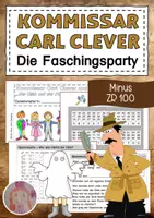 Vorschau - Arbeitsblätter - Rechnen üben ZR 100 Minus ohne Übergang Kommissar Carl Clever - Deckblatt
