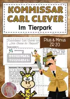 Vorschau - Arbeitsblätter - Rechnen ZR 20 ohne Übergang Kommissar Carl Clever #edukiquiz - Deckblatt