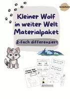 Vorschau - Unterrichtsreihen - Materialpaket zum Buch "Kleiner Wolf in weiter Welt" - Deckblatt
