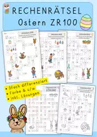 Vorschau - Arbeitsblätter - ZR100 Rechenrätsel Ostern, Rechengitter - Deckblatt