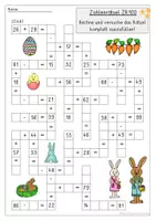 Vorschau - Arbeitsblätter - ZR100 Rechenrätsel Ostern, Rechengitter - Seite 3