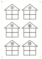 Vorschau - Arbeitsblätter - Klettmappen Zahlenhäuser| Zahlenraum 6-10| Teacch - Seite 3