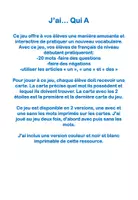 Aperçu - Jeux - Jeu "J'ai, Qui A" Thème "Les Vêtements" - Page 1