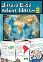 Vorschau - Arbeitsblätter - Kontinente und Ozeane - 13 Arbeitsblätter mit Lösungen - Erdkunde Klasse 7/8 - Deckblatt