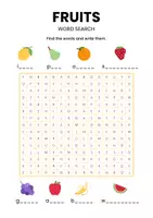 Vorschau - Arbeitsblätter - Obst auf Englisch Vokabel / Fruits on English Vocabulary - Seite 1