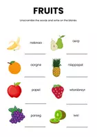 Vorschau - Arbeitsblätter - Obst auf Englisch Vokabel / Fruits on English Vocabulary - Seite 3