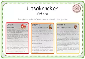 Vorschau - Stationenlernen - Leseknacker Ostern - Deckblatt