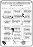 Vorschau - Arbeitsblätter - Lesen - Clubs at school: drama, cooking, running... - Deckblatt