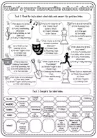 Vorschau - Arbeitsblätter - Lesen - Clubs at school: drama, cooking, running... - Seite 1