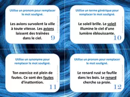 Aperçu - Cartes d'exercices - Utiliser un vocabulaire varié - 32 cartes à tâches / Use varied vocabulary - Page 3