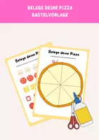 Vorschau - Mal- und Bastelvorlagen - Bastelvorlage, "belege deine Pizza" - Deckblatt