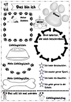 Vorschau - Arbeitsblätter - Kennlern-Steckbrief Hundeklasse Das bin ich - Seite 1