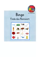 Vorschau - Spiele - Reimwörter Bingo - Deckblatt