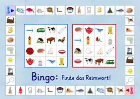 Vorschau - Spiele - Reimwörter Bingo - Seite 1
