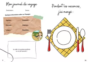 Aperçu - Jeux - Kit Carnet de voyage à remplir - Espagne - 3-6 ans ET 6-10 ans - Page 2