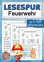Vorschau - Arbeitsblätter - Lesespur Feuerwehr - Deckblatt