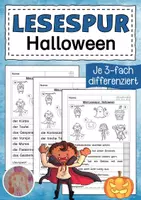Vorschau - Arbeitsblätter - Lesespur Halloween - Deckblatt